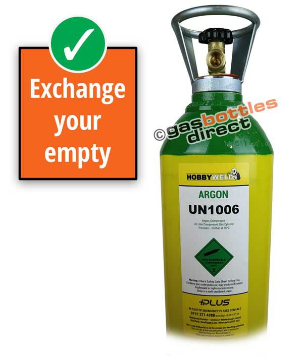 Hobbyweld Argon Plus Welding Gas Cylinder Refill