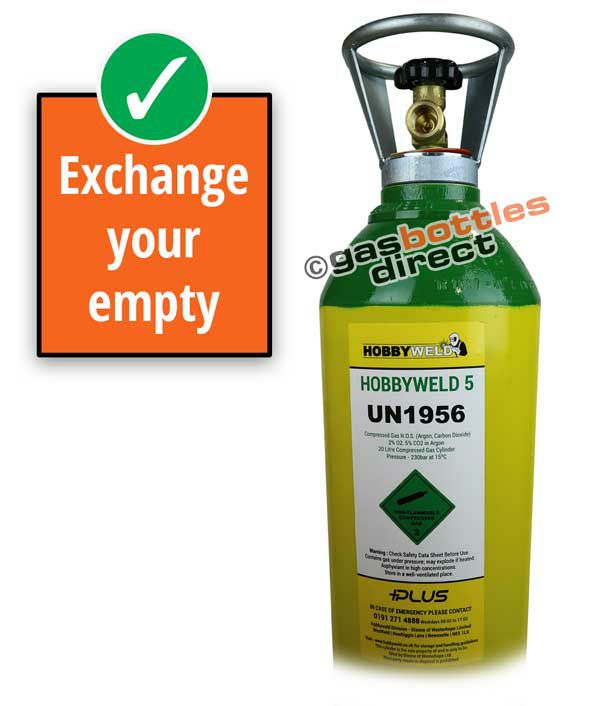 Hobbyweld 5 Plus Welding Gas Cylinder Refill